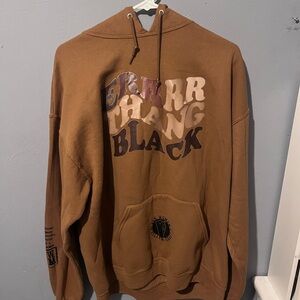 (Unknown Brand) Women's Brown Graphic Hoodie Sweater